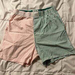 NWT american eagle green and pink striped 4” stretchy boxer shorts